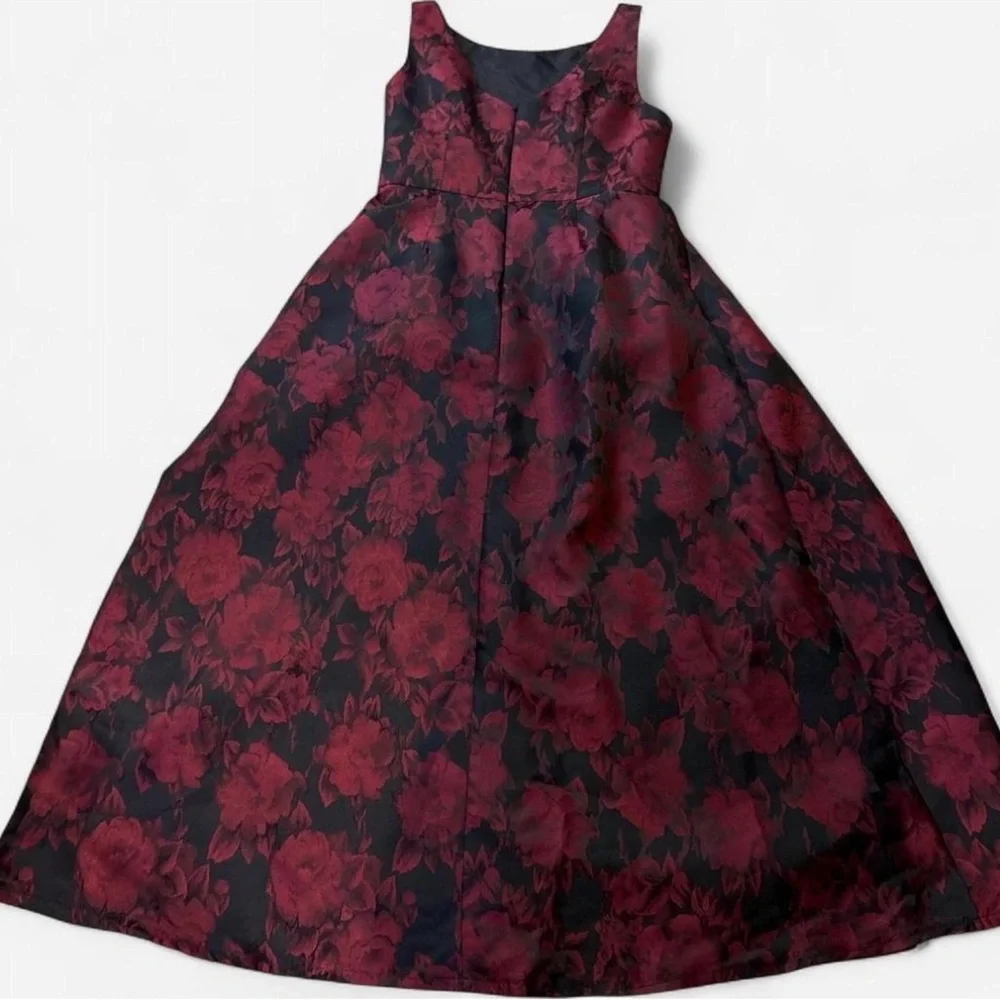 Alex Evenings  Women Formal Dress - Black and Red Floral - Picture 3 of 9
